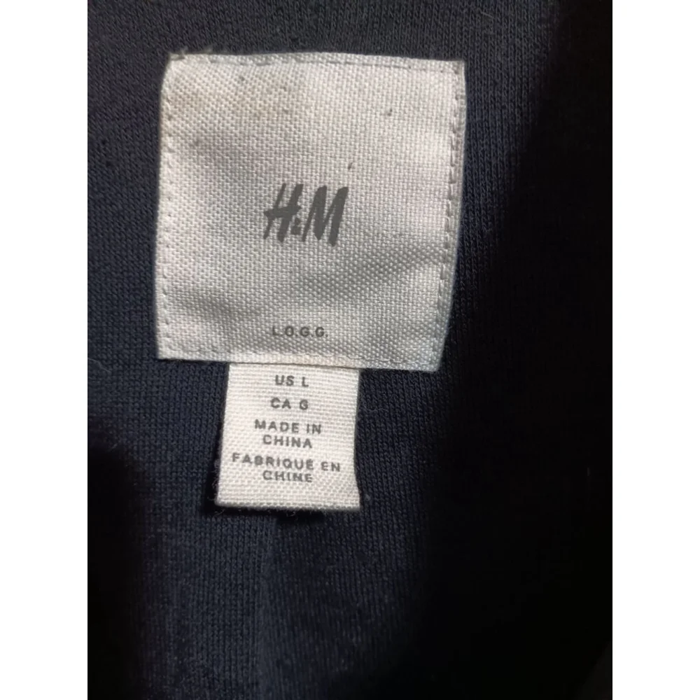 H&M Nylon Bomber Jacket with front Snap Flap Pockets, Inner Pocket Ribbed Hem
